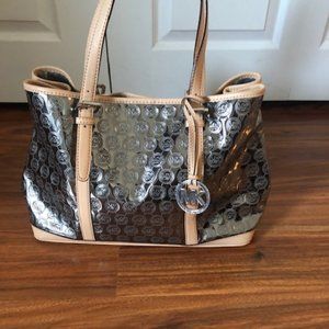 Michael Kors Metallic silver Rare handbag.